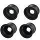 Wheels For Aeon Cobra 300 320 350 400 419 420 422 Black Matte Quad Atv Complete