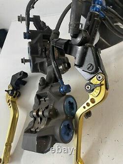 YAMAHA YZF-R1 4xv 5jj FRONT BRAKE CALIPERS & MASTER CYLINDER COMPLETE