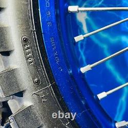 Yamaha Blue Wheel Set Complete Front Rear DID OEM Stock Rim Hub Spoke 19/21 inch