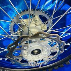 Yamaha Blue Wheel Set Complete Front Rear DID OEM Stock Rim Hub Spoke 19/21 inch