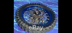 Yamaha Complete REAR Wheel Hub Rim Assembly Talon Excel Black Hub Blue Rim 18 in