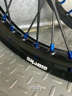Yamaha Motocross Wheels Rims Black Blue Complete 19/21 YZ250F YZ450F YZ 125 250