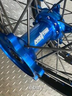 Yamaha YZ250F YZ450F Motocross Wheels Rims Black Blue Complete 19/21 YZ250 YZ125