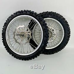 Yamaha YZ85 YZ 85 Complete Front Rear Wheels Rims with Tires Rotors Sprocket