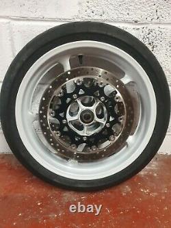 Yamaha Yzf R1 5vy 4c8 2007 2008 Complete Front Wheel Tyre Rim Discs 05 06 07 08