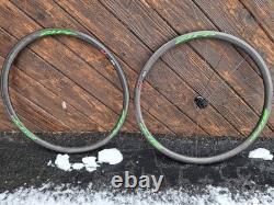 Zipp 202 Firecrest Carbon Clincher Rim Brake Complete Front Wheel With Rear Rim