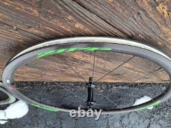 Zipp 202 Firecrest Carbon Clincher Rim Brake Complete Front Wheel With Rear Rim