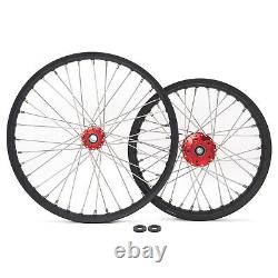 19 + 16 Roues Complètes Jantes Moyeux Rouges pour Vélo Électrique Talaria Sting & XXX MX