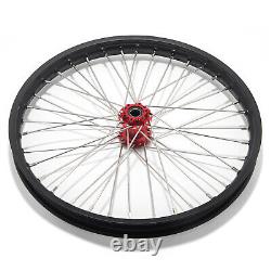 19 + 16 Roues Complètes Jantes Moyeux Rouges pour Vélo Électrique Talaria Sting & XXX MX