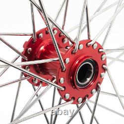 19 + 16 Roues Complètes Jantes Moyeux Rouges pour Vélo Électrique Talaria Sting & XXX MX