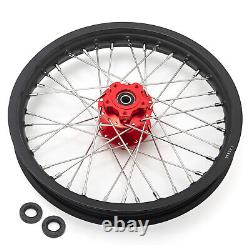 19 + 16 Roues Complètes Jantes Moyeux Rouges pour Vélo Électrique Talaria Sting & XXX MX