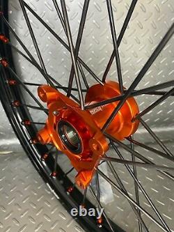 2012-2020 Ktm Sx 85 Roues Motocross Rims Black Orange Complete 16/19 Sx85 Tc85
