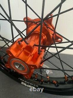 2016-2021 Ktm Sx 65 Motocross Wheels Rims Black Orange Complet