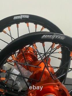 2017-2021 Ktm Sx 50 Sx-e 5 E-bike Motocross Wheels Rims Black Orange Complete