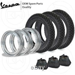 3 Pneus Complets VESPA 50 2.75.9 Jante Ouverte