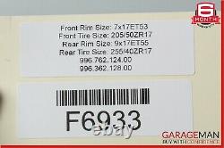 97-04 Porsche 986 Boxster Carrera 996 911 R17 Complete Wheel Tire Rim Set Of 4