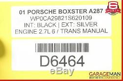 97-04 Porsche Boxster 986 Complète Côté Roue Avant Et Pneus Arrière De Jantes R17 Oem