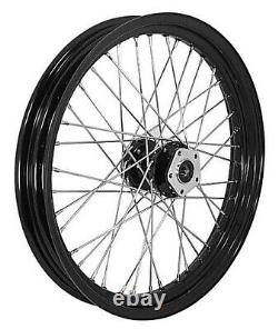 Complete Black 23x3.00 Front 40 Spoke Wheel For Harley Touring 2008/later