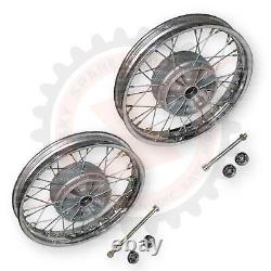 Ensemble complet de 16 jantes de roue compatibles avec Jawa 250 350 avec axe et roulement.