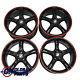 Ensemble Complet De 4 Jantes Noires Bmw F30 F31 F32 Avec Bande Rouge Double Spoke 361 De 20 Pouces