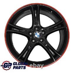 Ensemble complet de 4 jantes noires BMW F30 F31 F32 avec bande rouge Double Spoke 361 de 20 pouces