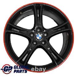 Ensemble complet de 4 jantes noires BMW F30 F31 F32 avec bande rouge Double Spoke 361 de 20 pouces