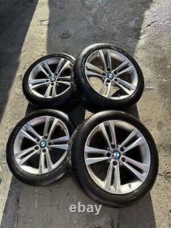 Ensemble complet de 4 roues jantes 18 pneus Double Rayons 397 Gris Ferrique pour BMW F30 F31 F32