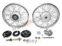 Ensemble complet de jantes compatibles avec le modèle Royal Enfield Bullet 350 Deluxe