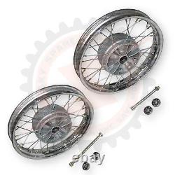 Ensemble complet de jantes de roue 16 compatible avec Jawa 250 350 avec essieu et roulement