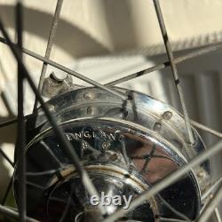 Ensemble de roues de vélo vintage 28 pouces jante Dunlop moyeux Sturmey Archer kit complet