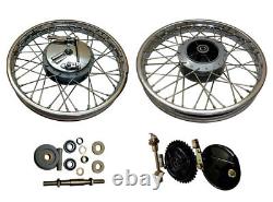 Flambant Neuf Royal Enfield Complete Front & Rear Wheel 19 Pouces
