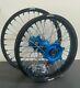 Husqvarna Fc Fe Te Motocross Wheels Rims Black Blue Complete 18/21 125 250 450