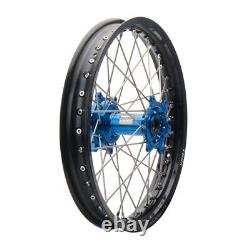 Impact Roue Arrière Complète 19 x 2.15 Jante Noire/Spokes Argent/Hub Bleu