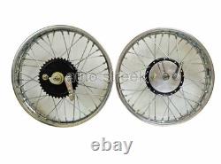 Jante Vintage 19 complète avec rayons demi et moyeu largeur BSA Enfield