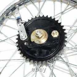 Jante arrière complète 19'' compatible Royal Enfield BSA + moitié de rayon + moyeu S2u