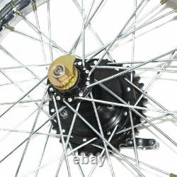 Jante arrière complète 19'' compatible Royal Enfield BSA + moitié de rayon + moyeu S2u