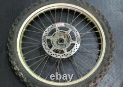 Jante avant Kawasaki KX 125 -250 couleur or complète avec disque