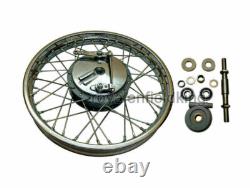 Jante avant complète de 19 pouces pour Royal Enfield, 40 trous et plaque de tambour