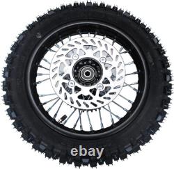 Jante complète de roue arrière de moto tout terrain 12 avec tube et pneu 80/100-12 3.00-12 axe 12-15MM