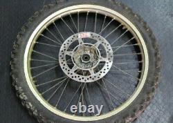 Jante de roue avant Kawasaki KX 125 -250 couleur or complète avec disque