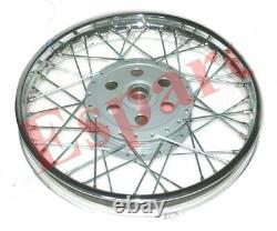 Jante de roue avant + tambour de moyeu complet poli de 7'' pour Royal Enfield BSA