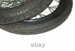 Jante de roue en acier complète de paire WM2-19 avec pneu et chambre à air pour Royal Enfield