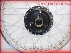 Paire de jantes de 19 pouces complète avec rayons, moyeu demi-largeur BSA Enfield