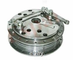 Rim de roue avant compatible Royal Enfield BSA + tambour complet poli de 7''