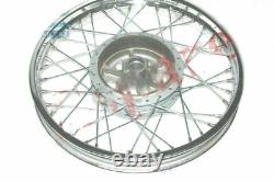 Rim de roue avant compatible Royal Enfield BSA + tambour complet poli de 7''