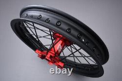 Roue arrière complète Enduro rouge / Jante HONDA CRF 450 L CRF450L 2021-2024 2,15x18