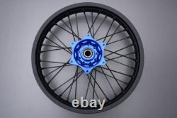 Roue arrière complète / jante tout terrain bleue GASGAS EC 350 F 2021-2023 2,15x19