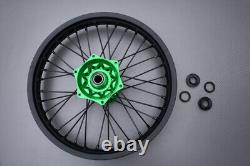 Roue arrière / jante MX tout-terrain verte complète KAWASAKI KX 250 2003-2005 2,15x19