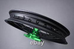 Roue arrière / jante MX tout-terrain verte complète KAWASAKI KX 250 2003-2005 2,15x19