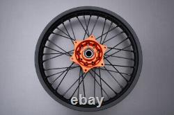 Roue arrière / jante Orange Off-Road MX complète KTM XC 125 2021-2022 2,15x19